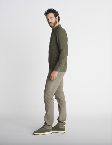 Polo manches longues kaki LUNEVILLE