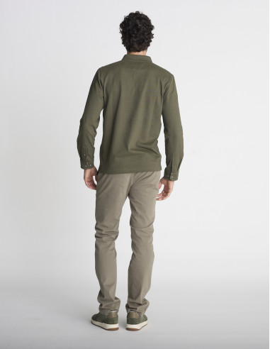 Polo manches longues kaki LUNEVILLE