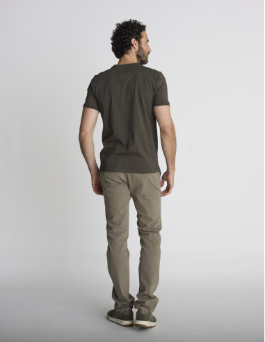 T-shirt logo kaki LOVUSANTU