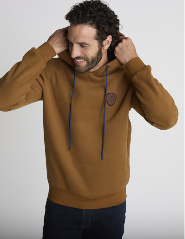 Sweat à capuche camel LIERRE
