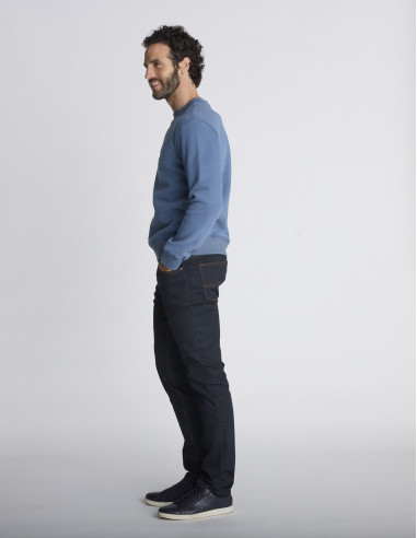 Sweat col rond bleu SENTIER