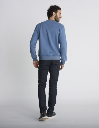 Sweat col rond bleu SENTIER