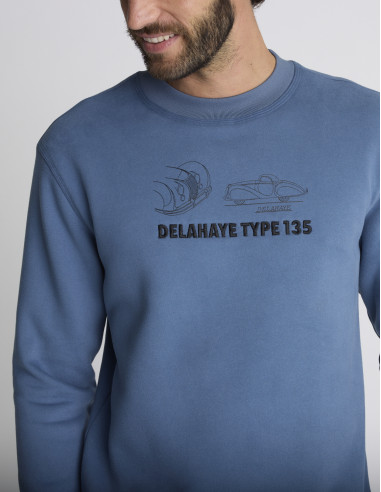 Sweat col rond bleu SENTIER