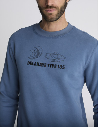 Sweat col rond bleu SENTIER
