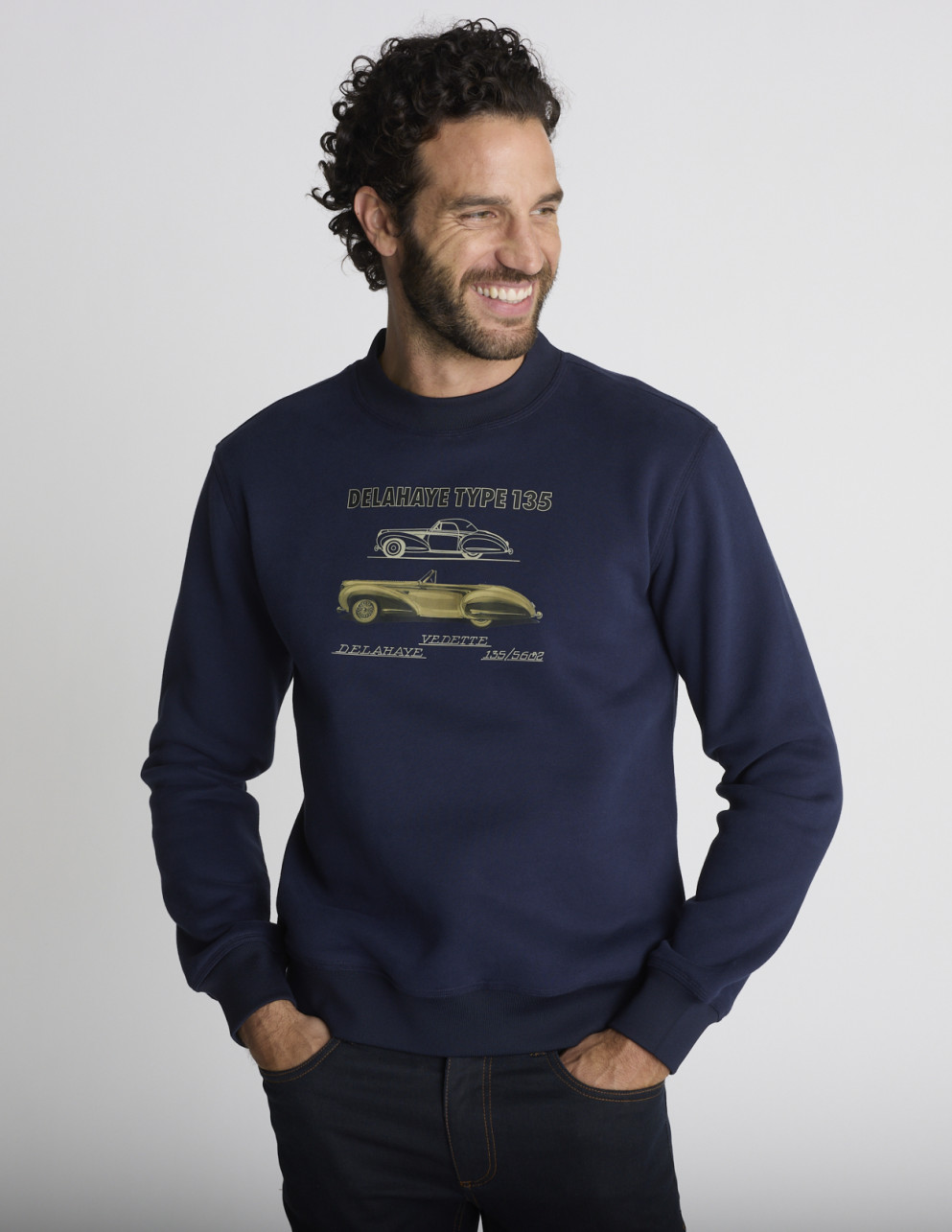 Sweat col rond bleu marine...