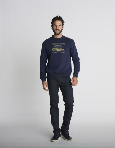 Sweat col rond bleu marine SENTIER