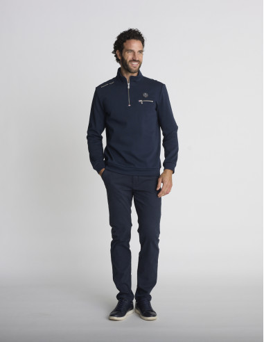 Polo col camionneur bleu marine LUGE