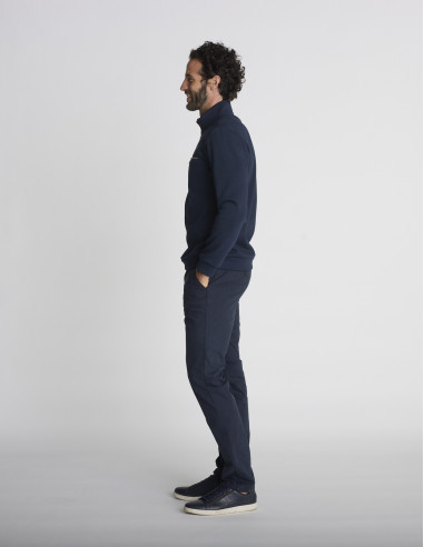 Polo col camionneur bleu marine LUGE