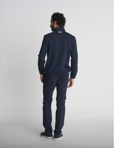 Polo col camionneur bleu marine LUGE