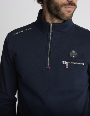 Polo col camionneur bleu marine LUGE