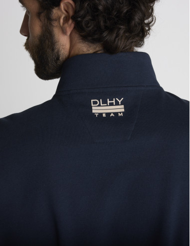 Polo col camionneur bleu marine LUGE
