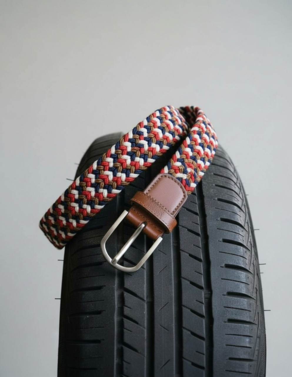 Ceinture tressée rouge...