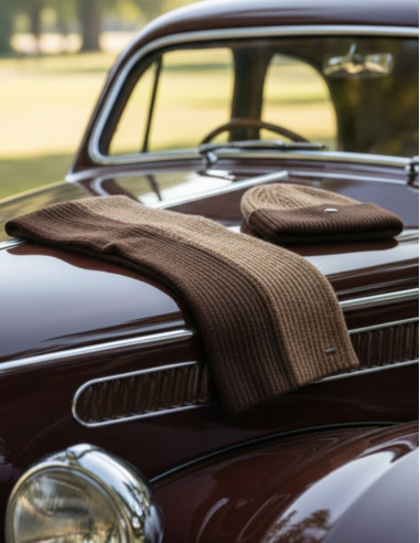 Coffret bonnet et écharpe marron ABRIESE