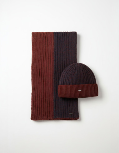 Coffret bonnet et écharpe rouge ABRIESE