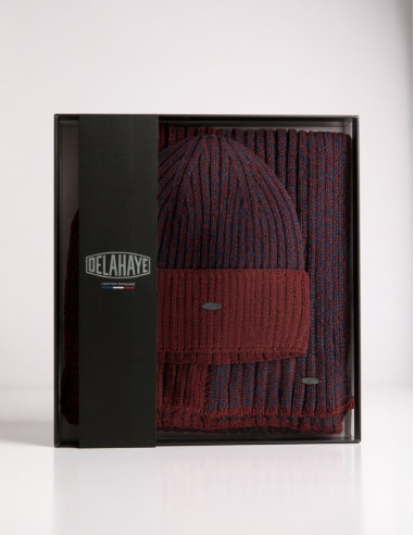 Coffret bonnet et écharpe rouge ABRIESE