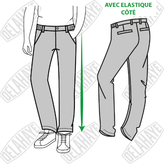 Coupe regular avec élastique à la taille