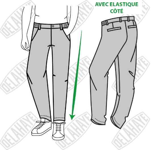 Coupe tapered / conique avec élastique à la taille